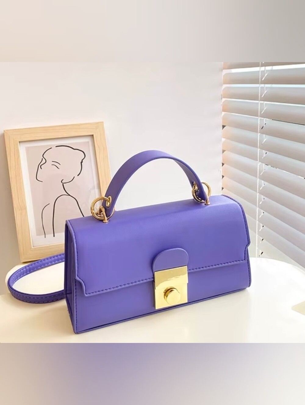 Candy Color Top-Handle Shoulder Bag W/ Detachable Crossbody Strap- NWOT